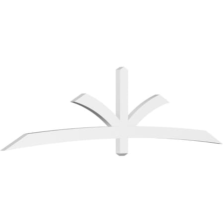 Ekena Millwork Davenport Architectural Grade PVC Gable Bracket, 108"W x 27"H x 2"D x 4"F, 6/12 Pitch GBP108X27X0204DAV00